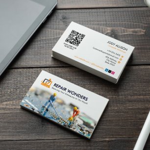 Cartão De Visita Empresa de reparo de computador Animação - Branc