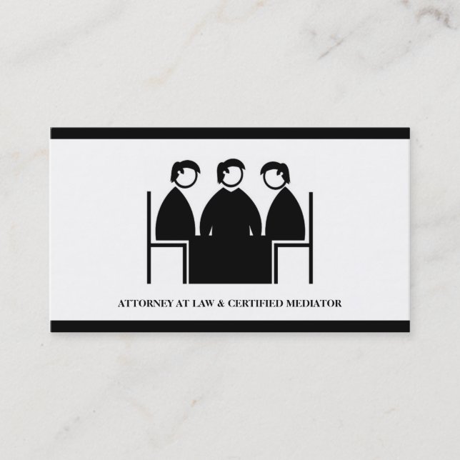 Cartão De Visita Empresa do escritório de advogados da mediação do (Frente)