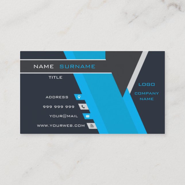 Cartão De Visita Empresa elegante (Verso)