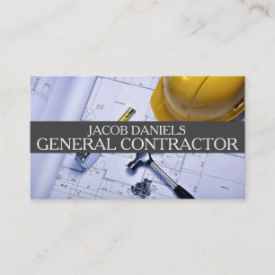 Cartão De Visita Empresa Geral de Construção do Construtor de Contr
