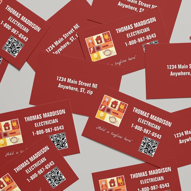 Cartão De Visita Empresa Icônica Eletrônica Profissional (Criador carregado)