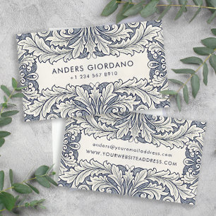 Cartão De Visita Empresa italiana Elegante Damask Sole Owner