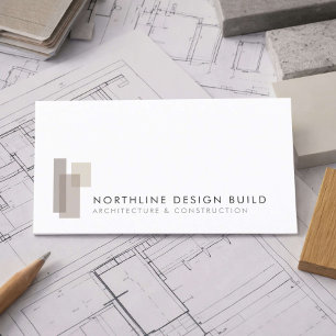 Cartão De Visita Empresa Moderna de Construção e Design