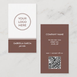 Cartão de Visita Empresarial Código QR Logotipo Si