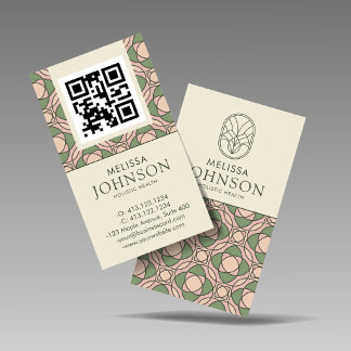Cartão de Visita Empresarial Código QR Saúde Holís