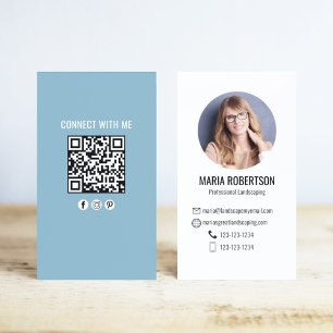 Cartão de Visita Empresarial com Código QR de Foto