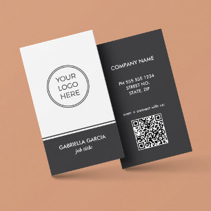 Cartão de Visita Empresarial com Logotipo Código Q