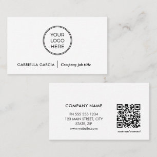 Cartão de Visita Empresarial com Logotipo de Códig