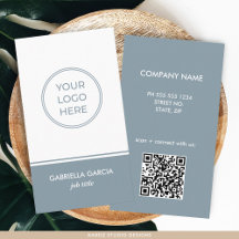 Cartão de Visita Empresarial com Logotipo de Códig