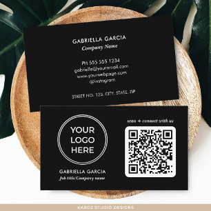 Cartão de Visita Empresarial com Logotipo de Códig