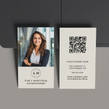 Cartão de Visita Empresarial com QR Code e Logotip