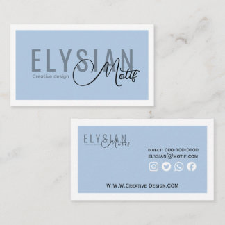 Cartão de Visita Empresarial Elysian Motif Creativ