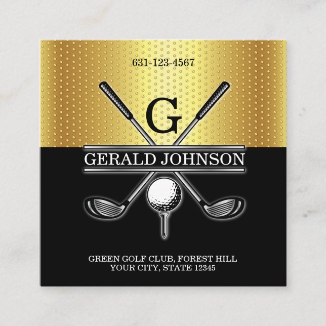 Cartão de Visita Empresarial Gradiente Dourado Sim (Frente)