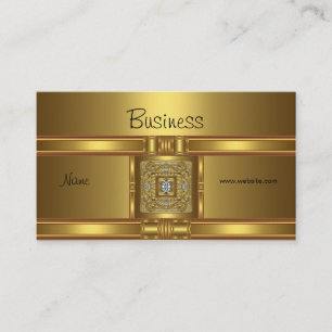 Cartão de Visita Empresarial Profile Gold on Gold 