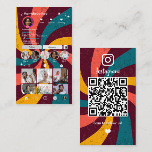 Cartão de Visita Empresarial QR Instagram Raios Vi