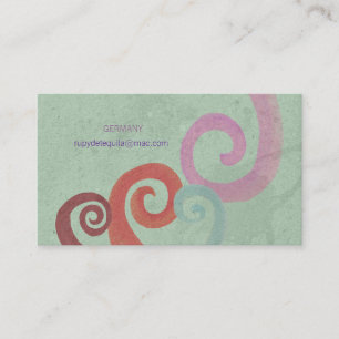 Cartão de Visita Empresarial Swirls hortelã