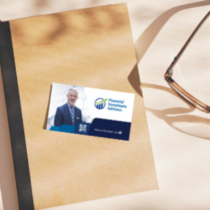 Cartão De Visita Empresário no escritório Empresa Código QR