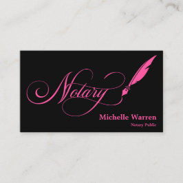 Cartão De Visita empréstimo de caneta de penas notarial para assina