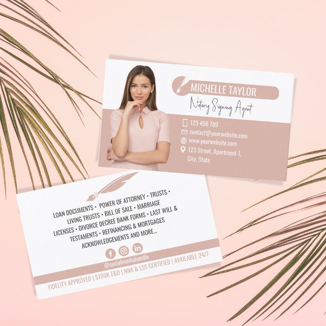 Cartão De Visita Empréstimos do Agente de Assinatura Notária de Fot (Criador carregado)
