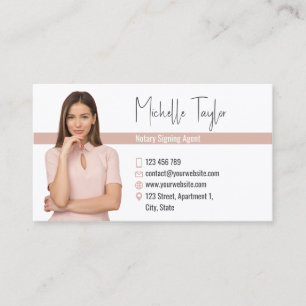 Cartão De Visita Empréstimos do Agente de Assinatura Notária de Fot