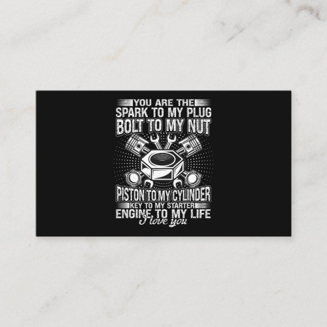 Cartão De Visita Empurrão De Cara Mecânica Para O Meu Pistão De Nut (Frente)