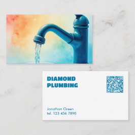 Cartão De Visita Encanador QR Personalizado