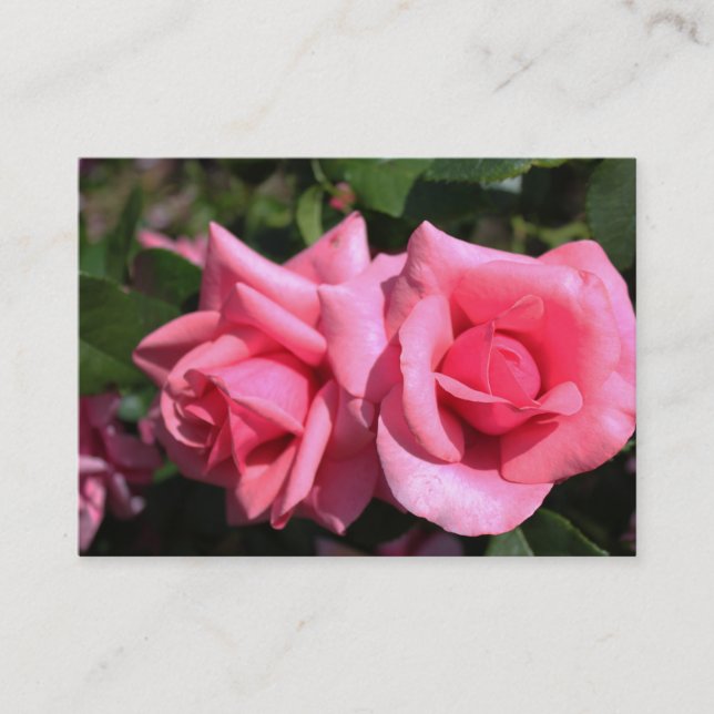 Cartão De Visita encantadora flor rosa rosa-rosa, profissional (Frente)