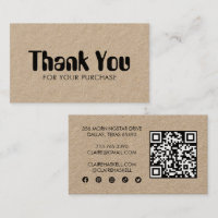 Encomenda Chic Kraft de Script Funky Agradece a QR