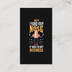 Cartão De Visita Encontrou Seu Nariz Que Estava Em Meus Funcionário