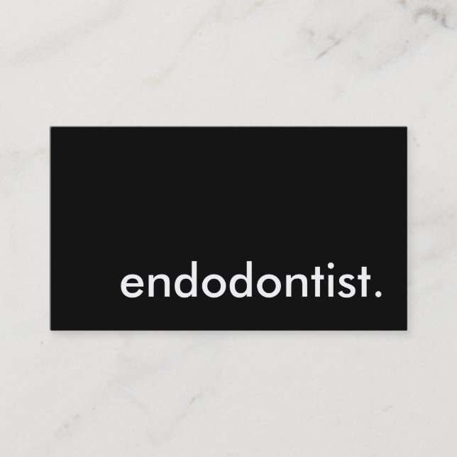 Cartão De Visita endodontista. (cor personalizável) (Frente)