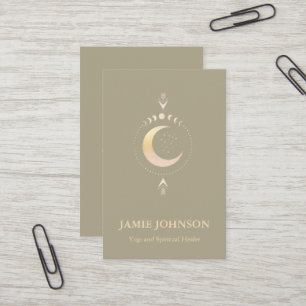 Cartão De Visita Energia Espiritual Curador Reiki Fase da Lua Yoga