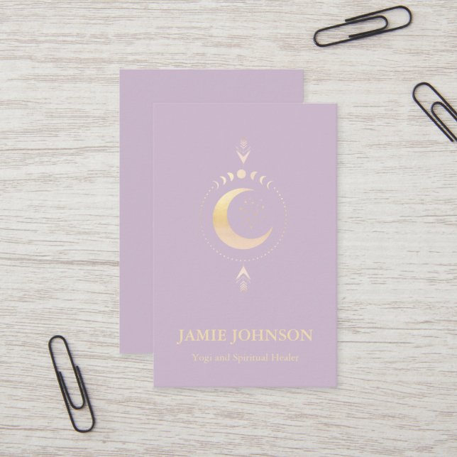 Cartão De Visita Energie Heiler Reiki Moon Phase Yoga (Frente/Verso In Situ)