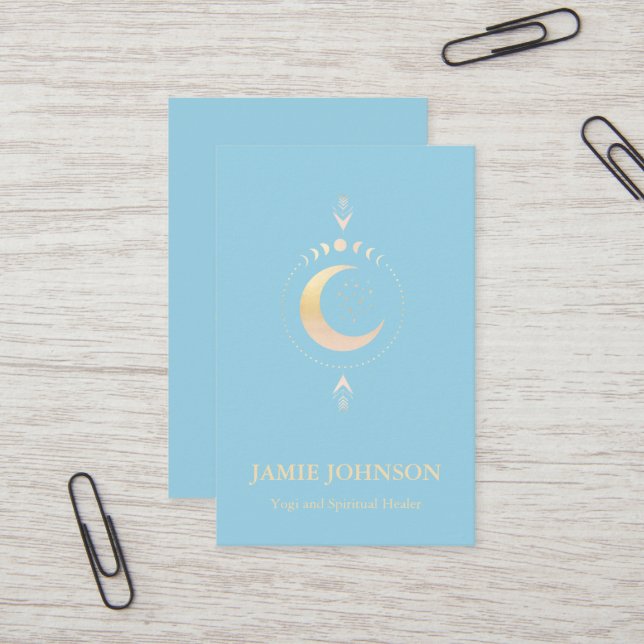 Cartão De Visita Energie Heiler Reiki Moon Phase Yoga (Frente/Verso In Situ)