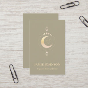 Cartão De Visita Energie Heiler Reiki Moon Phase Yoga