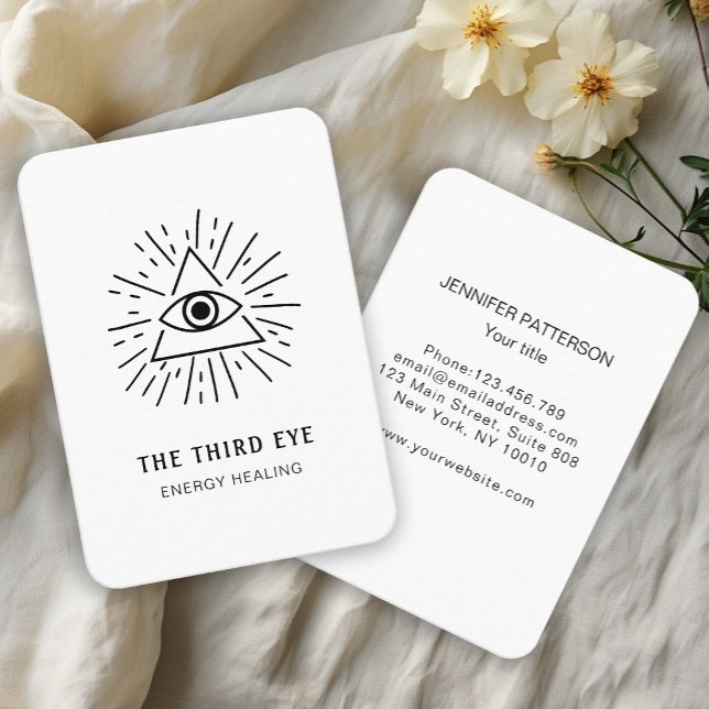 Cartão De Visita Energie Heiler Reiki Spirituell (Eye Illustration. Energy Healer Reiki Spiritual Business Card.)