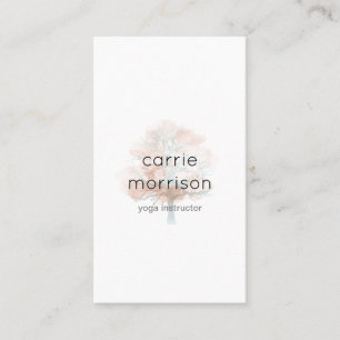 cartão de visita enevoado da árvore