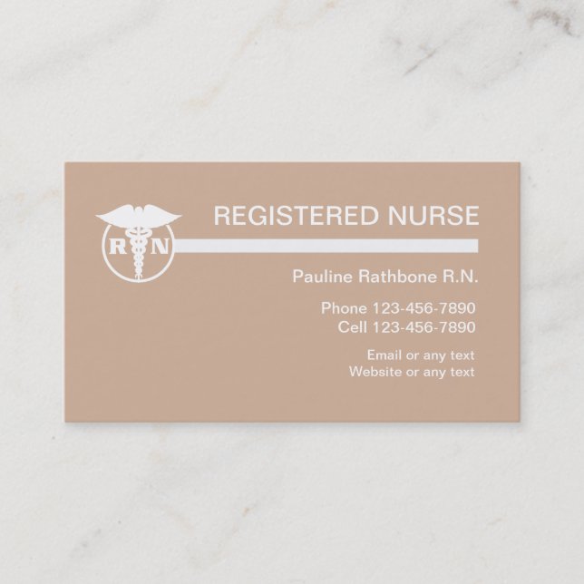 Cartão De Visita Enfermeira diplomada (Frente)