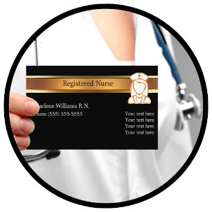 Cartão De Visita Enfermeira diplomada elegante médica