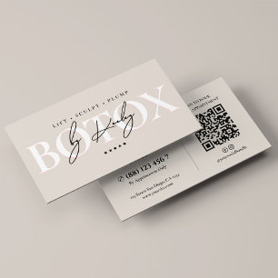 Cartão De Visita Enfermeira estética minimalista injetora Botox Are
