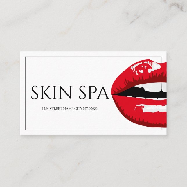 Cartão De Visita Enfermeira estética moderna, doutor, cirurgia plás (Frente)