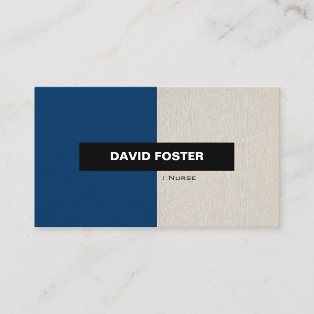 Cartão De Visita Enfermeira - Na moda Elegante Simples (Frente)