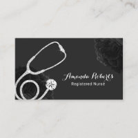 Enfermeiro Cuidador Médico - Floral Preto
