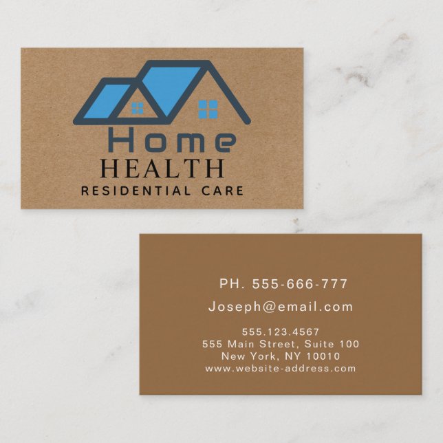 Cartão De Visita Enfermeiro de assistência médica em casa (Frente/Verso)