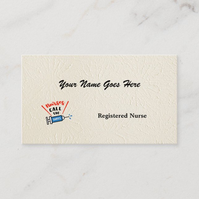 Cartão De Visita Enfermeiros chamam os sapatos especiais personaliz (Frente)