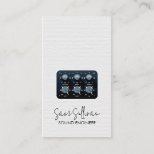 Cartão De Visita Engenharia de áudio do Engenheiro de som