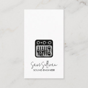 Cartão De Visita Engenharia de áudio do Engenheiro de som