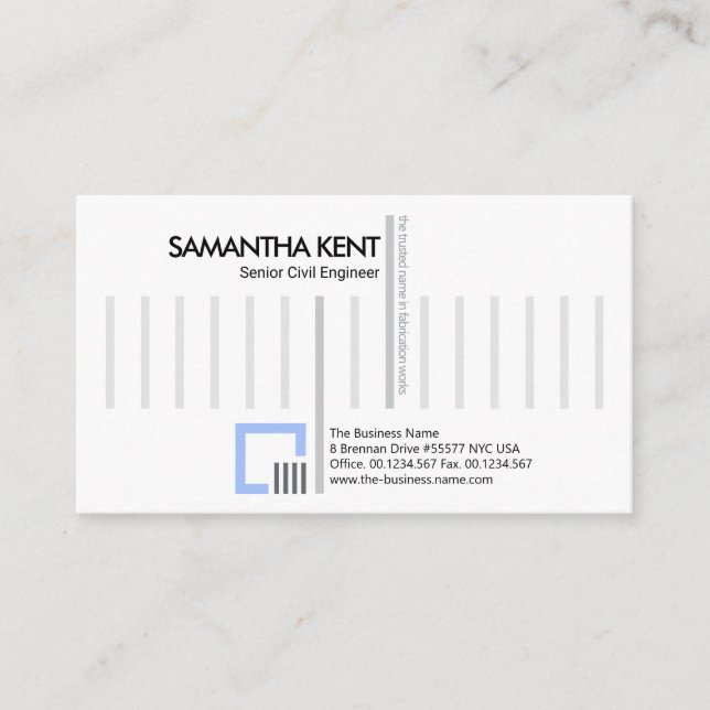 Cartão De Visita Engenharia de Barras de Construção Na moda (Frente)