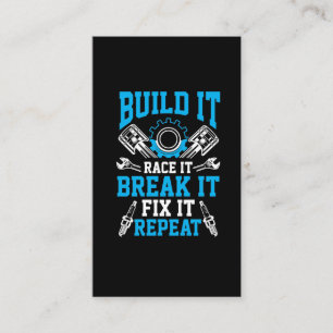 Cartão De Visita Engenharia De Quebra De Raça Mecânica De Ajuste 