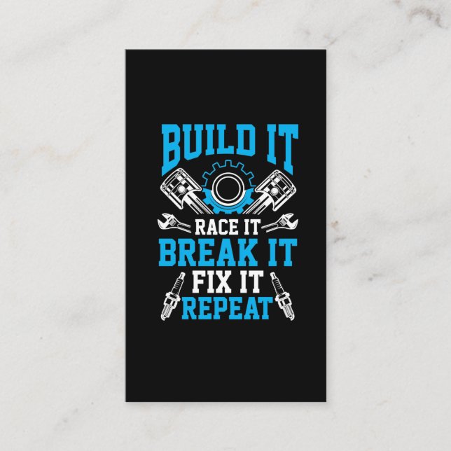 Cartão De Visita Engenharia De Quebra De Raça Mecânica De Ajuste De (Frente)