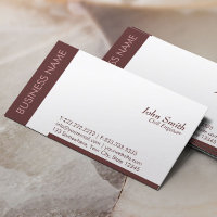 Cartão de visita Engenheiro civil simples marrom